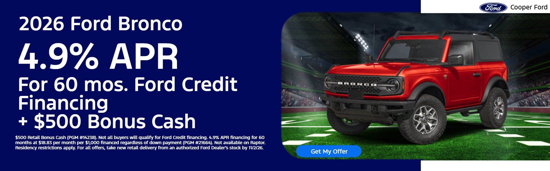 2026 Ford Bronco on offer