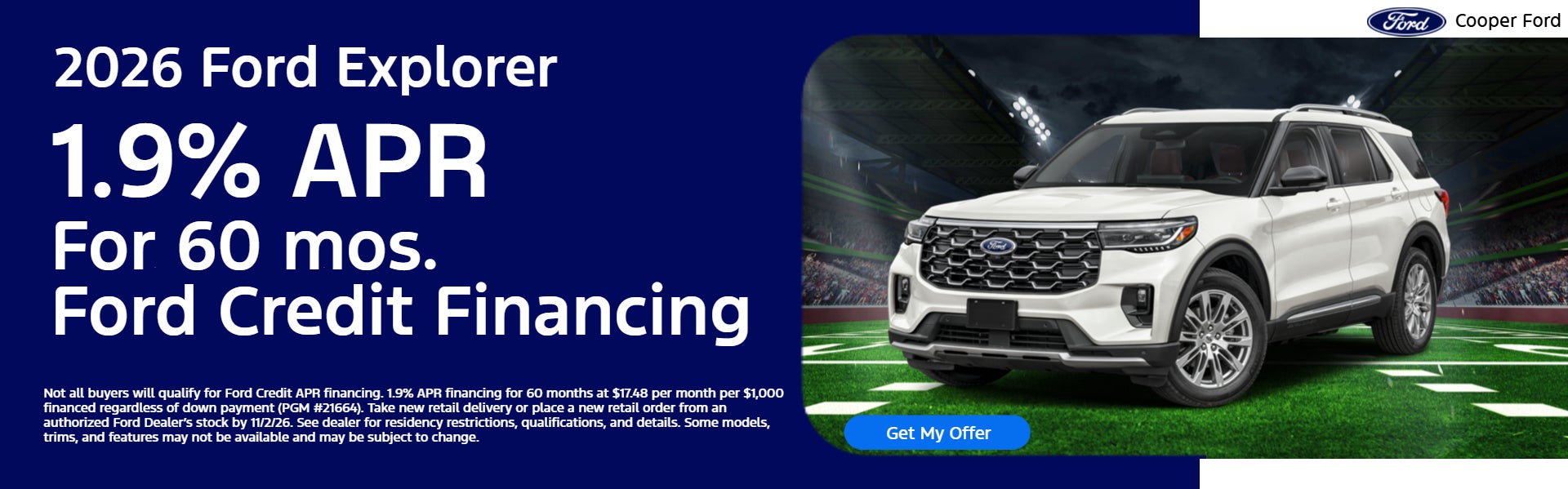 White Explorer on offer